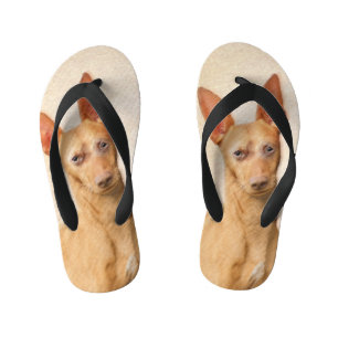 Cirneco dell’Etna Painting - Cute Original Dog Art Kid's Jandals