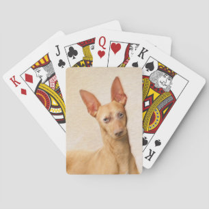Cirneco dell’Etna Painting - Cute Original Dog Art Playing Cards