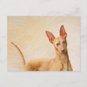 Cirneco dell’Etna Painting - Cute Original Dog Art Postcard