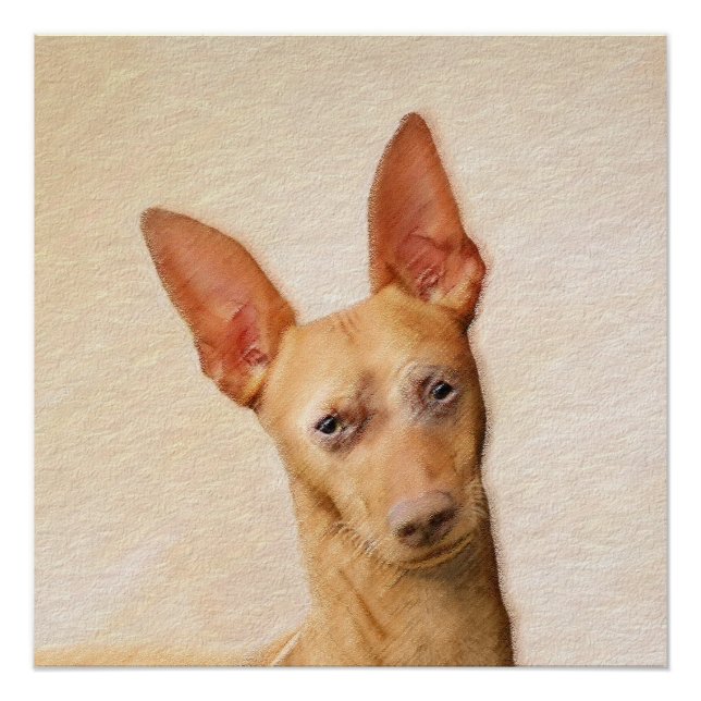 Cirneco dell’Etna Painting - Cute Original Dog Art Poster (Front)