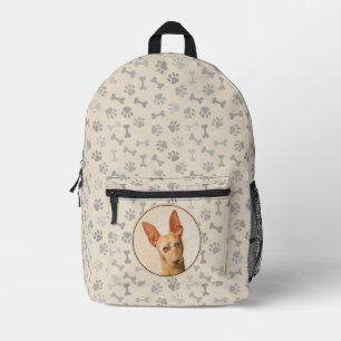 Cirneco dell’Etna Painting - Cute Original Dog Art Printed Backpack