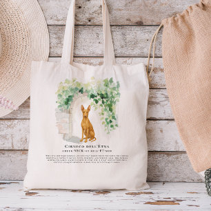 Cirneco dell’Etna   Watercolor Dog Breed Quote Tote Bag