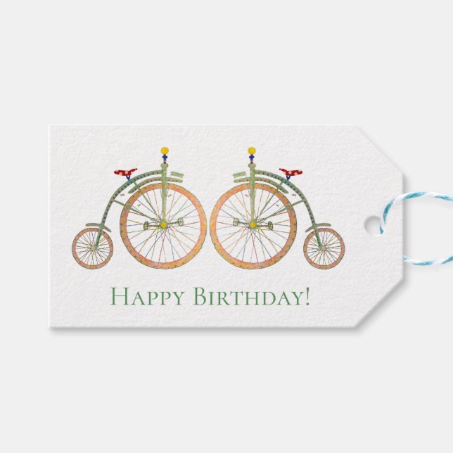 Cirque Bike Gift Tag (Front (Horizontal))