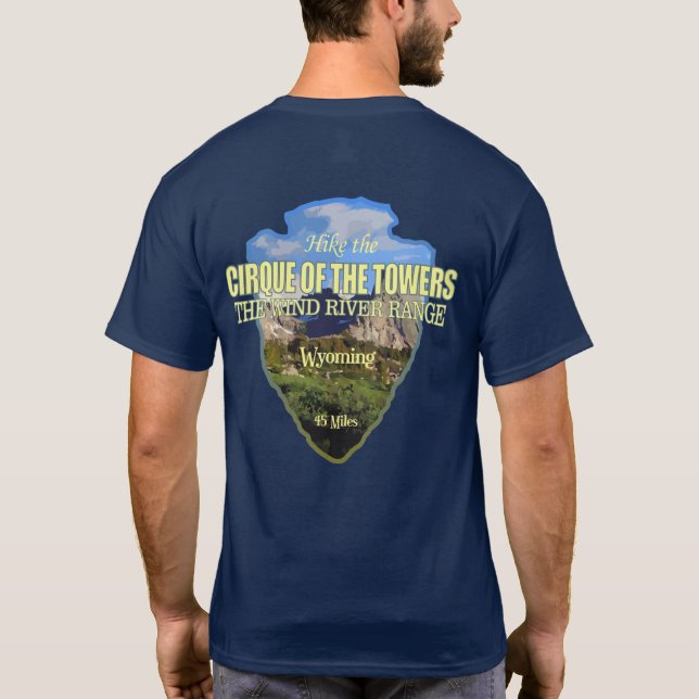 Cirque of the Towers (arrowhead) T-Shirt (Back)