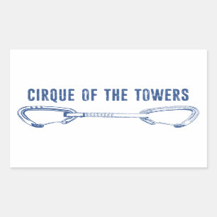 Cirque Of The Towers Climbing Quickdraw Rectangular Sticker