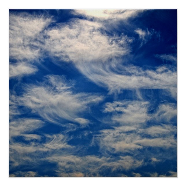Cirrus Clouds like Angels flying Poster (Front)