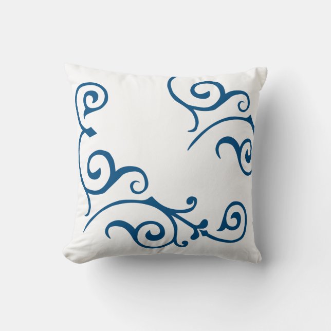 Cirrus Ivory (Blue) Pillow (Front)