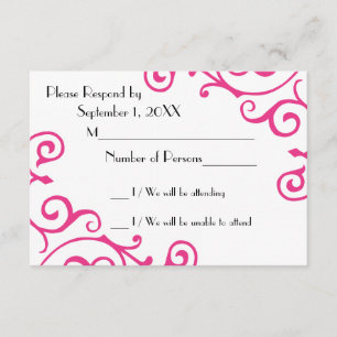 Cirrus Ivory (Magenta) RSVP Card