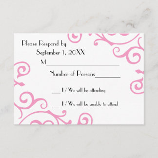 Cirrus Ivory (Pink) RSVP Card
