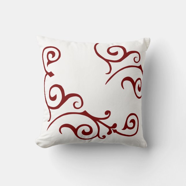 Cirrus Ivory (Red) Pillow (Front)