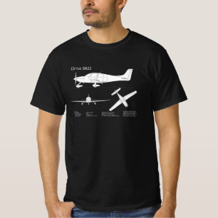 Cirrus SR22 - Airplane Blueprint Drawing Plans ABD T-Shirt