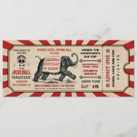 Cirus Birthday Party Ticket Invitations Raffle