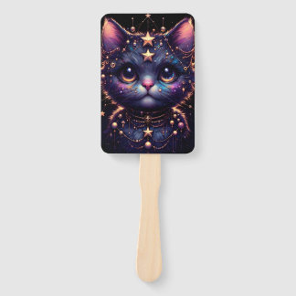 Cismic kitty and fiery drgain hand fan
