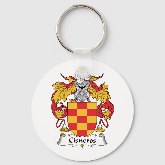 Cisneros Family Crest Key Ring (Front)