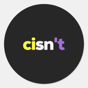 Cisnt Non-binary Lgbtq Pride, Enby Present _ Nonbi Classic Round Sticker