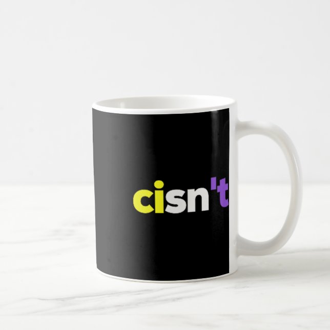 Cisnt Non-binary Lgbtq Pride, Enby Present _ Nonbi Coffee Mug (Right)