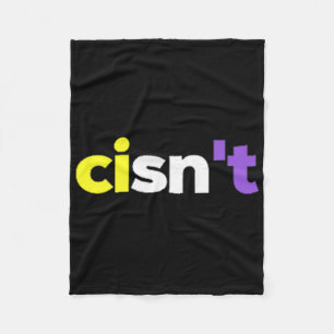 Cisnt Non-binary Lgbtq Pride, Enby Present _ Nonbi Fleece Blanket