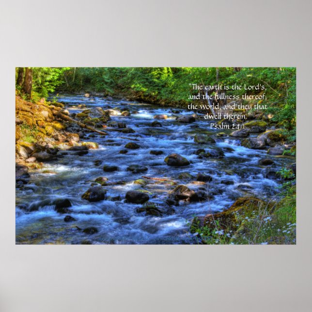 Cispus River HDR Print w/Scripture Verse (Front)