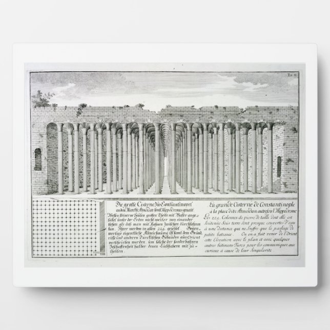 Cistern beneath the Hippodrome, Constantinople, Tu Plaque (Front)