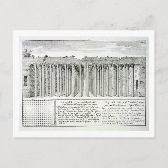 Cistern beneath the Hippodrome, Constantinople, Tu Postcard (Front)
