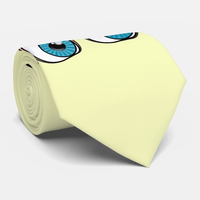 Cistom Colours Neck Tie with Blue Eyes (Rolled)