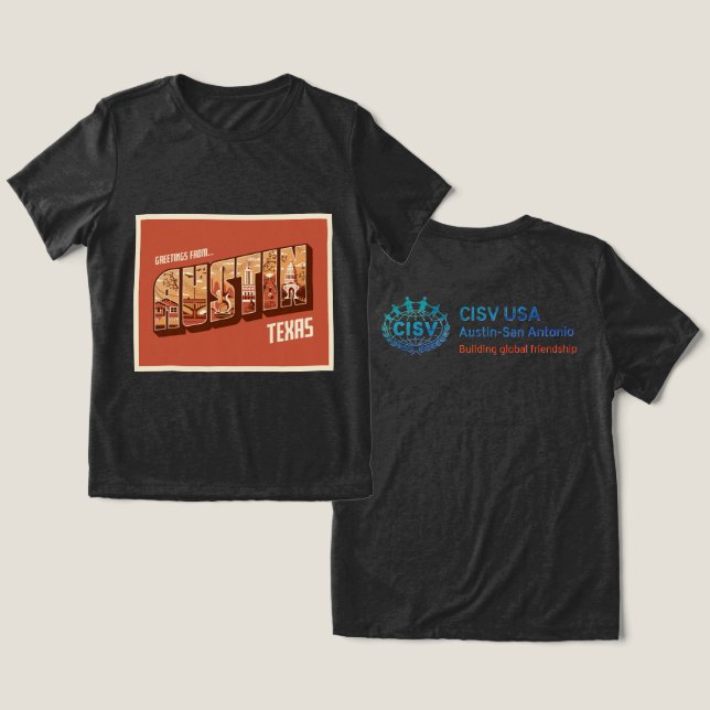 CISV Austin Greetings Women's Tri-Blend Shirt (Design Front & Back)