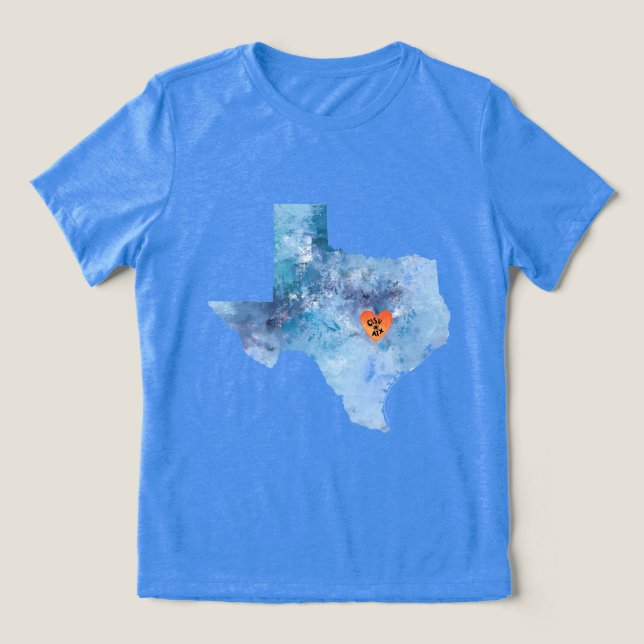 CISV Austin Heart of Texas Women's T-Shirt Tri-Blend Shirt (Design Front)