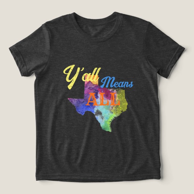 CISV Austin "Y'all Means All" Kid's Tri-Blend Shirt (Design Front)