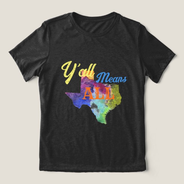 CISV Austin "Y'all Means All" Women's  Tri-Blend Shirt (Design Front)