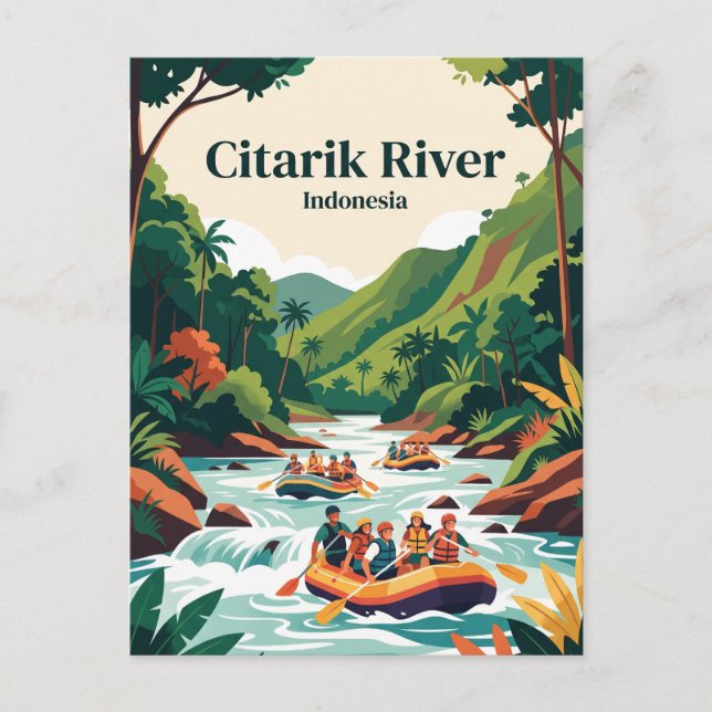 Citarik River, Sukabumi, Java, Indonesia Postcard (Front)