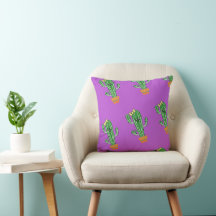 Cite cactus with kawaii eyes Pillow 41 x 41 cm