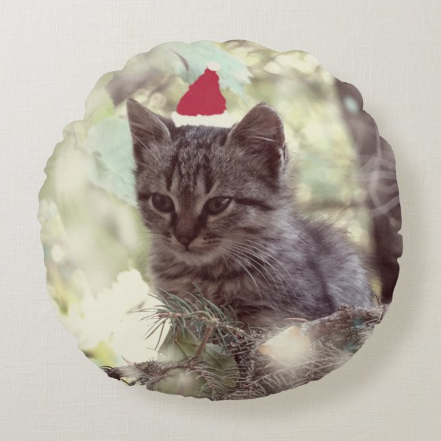 Cite Kitten Brushed Polyester Round throw cushion (Front)