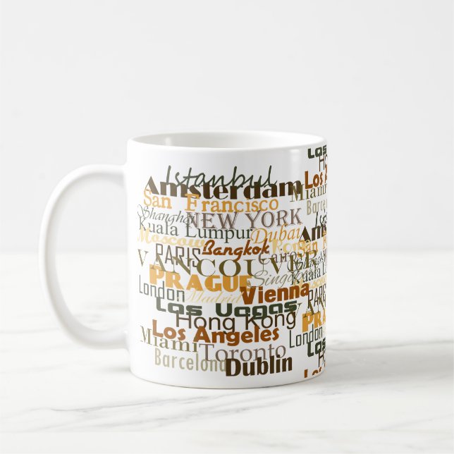 Cities Around The World Coffee Mug (Left)