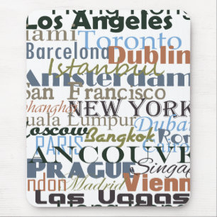 Cities Around the World Mouse Pad