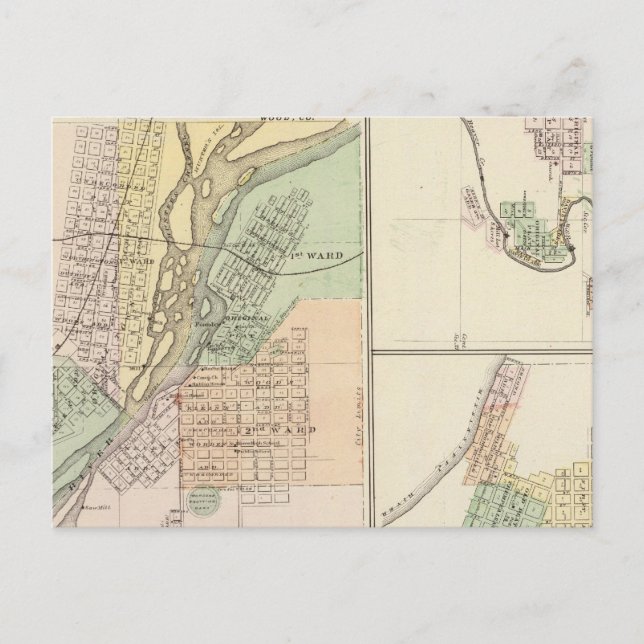 Cities of Centralia & Grand Rapids Postcard (Front)