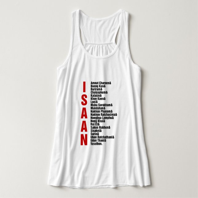Cities of Isaan, Thailand Singlet (Design Front)