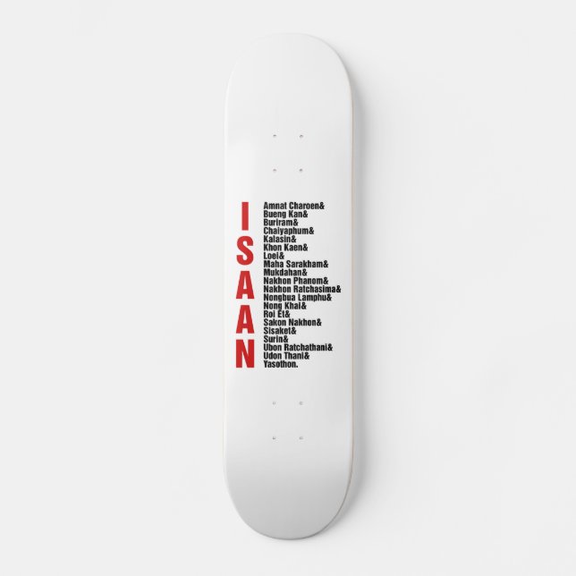 Cities of Isaan, Thailand Skateboard (Front)