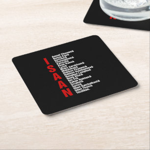 Cities of Isaan, Thailand Square Paper Coaster