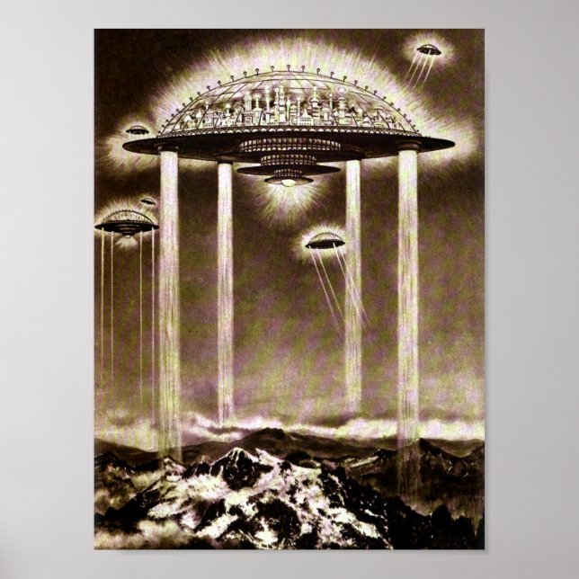 Cities of the Future vintage 1922 Sci-Fi Poster (Front)