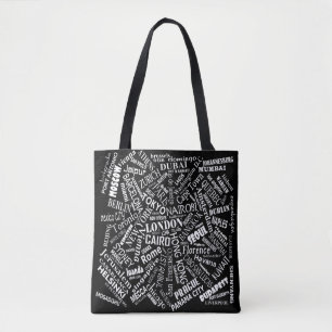 Cities of the World All-Over-Print Tote Bag