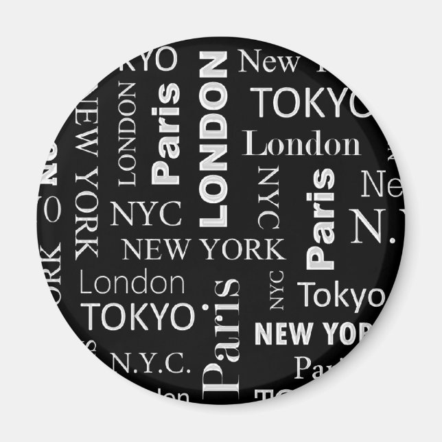 Cities Stylish Magnet (Front)