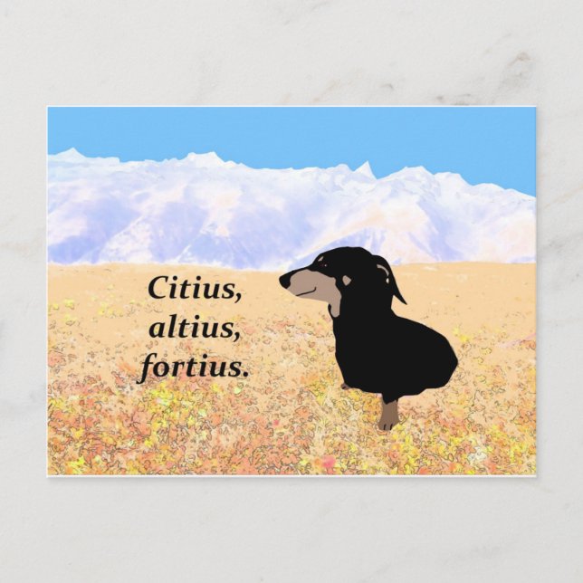 Citius, Altius, Fortius. Postcard (Front)