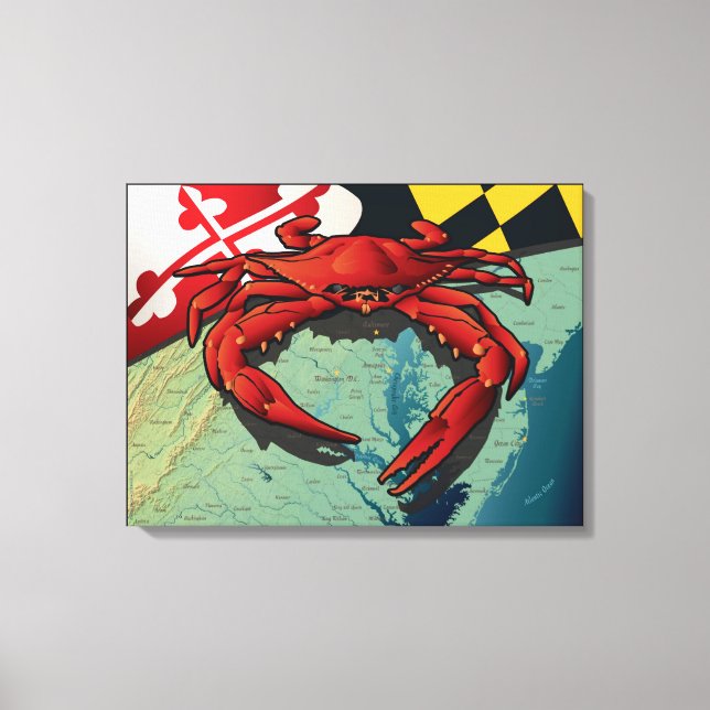 Citizen Crab of Maryland Canvas Print (Front)