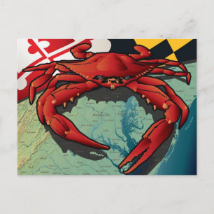 Citizen Crab of Maryland Postcard