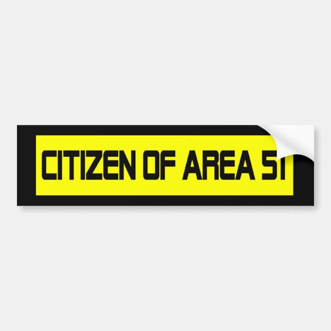 Citizen Of Area 51 Bumper Sticker (Front)