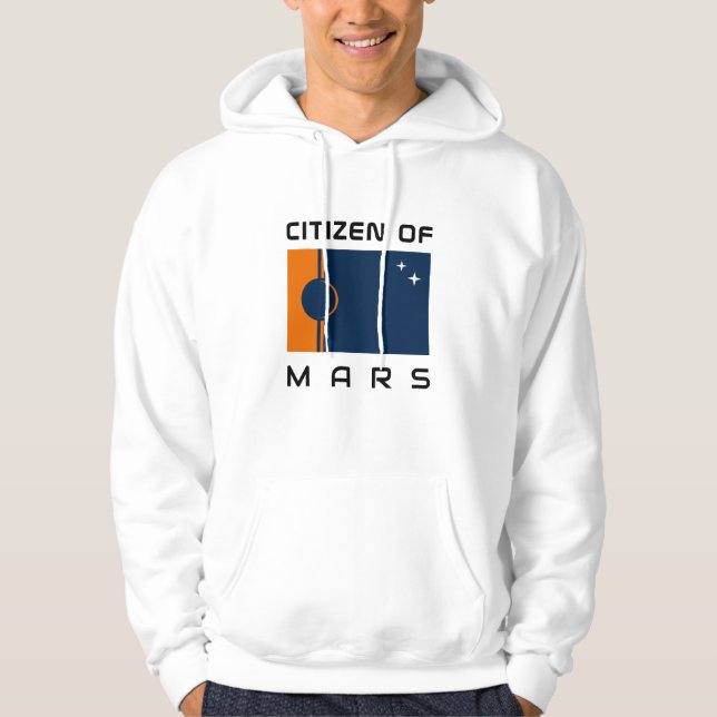 Citizen of Mars Hoodie with Martian Flag (Front)