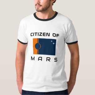 Citizen of Mars T-Shirt with Martian Flag