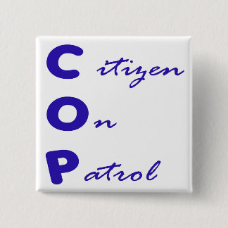 Citizen On Patrol Square Button