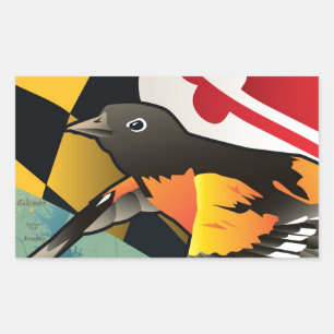 Citizen Oriole, Maryland's State Bird Rectangular Sticker