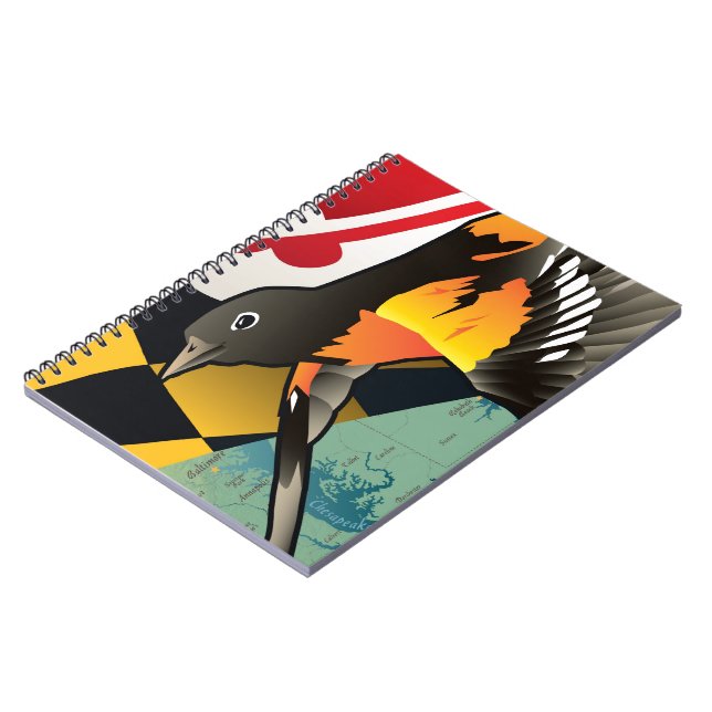Citizen Oriole, Maryland's State Bird Spiral Notebook (Left Side)